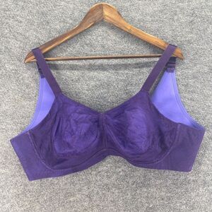 Serenada Bralette Bra Women 44DD Blue Opaque Wireless Lined Nylon Comfort Strap